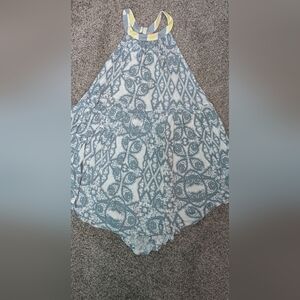 Free People Blue and White Boho Dress